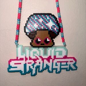 Liquid Stranger Perler Bead Necklace